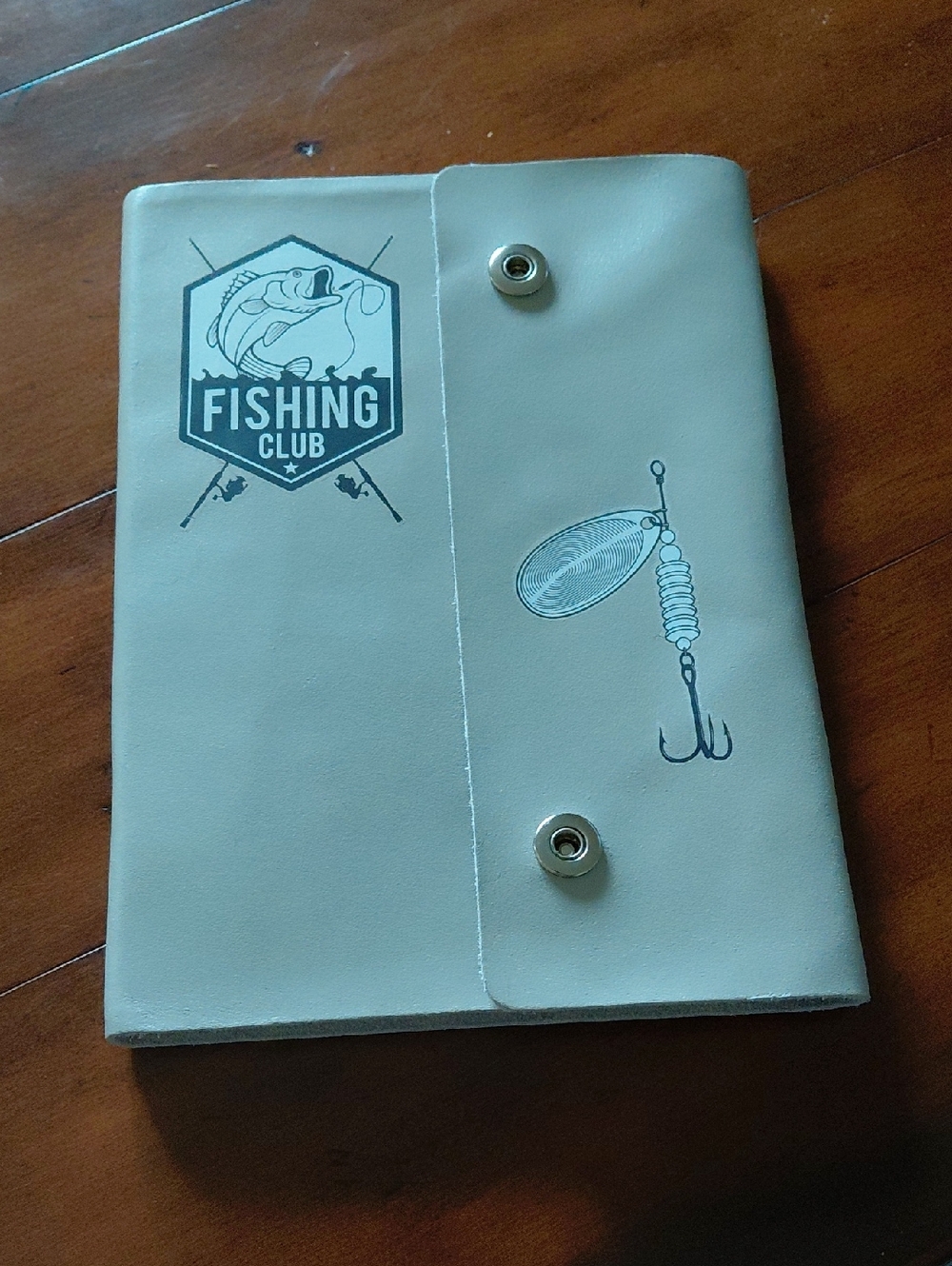 Hand Decorated Fishing Themed Leather Journal